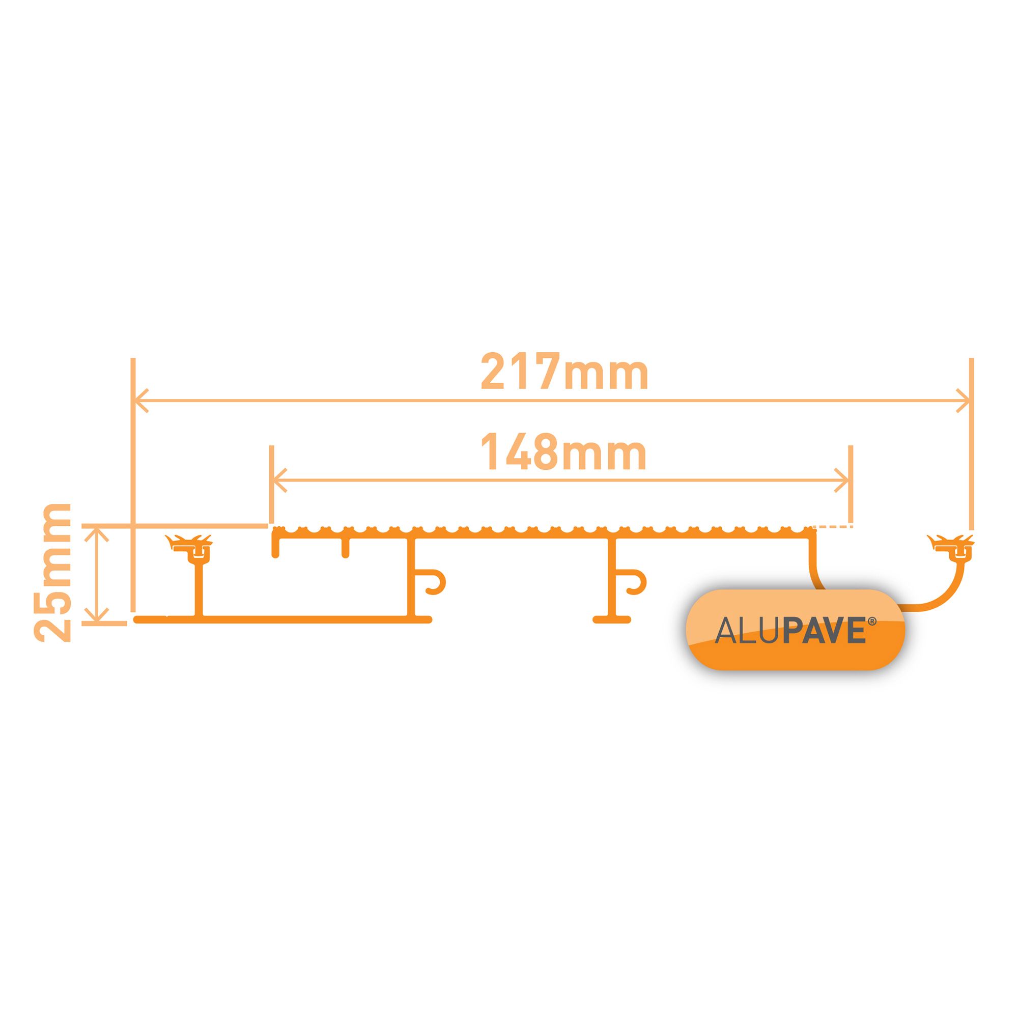 Alupave Grey Flat roof & decking board (L)6m (W)220mm (T)25mm