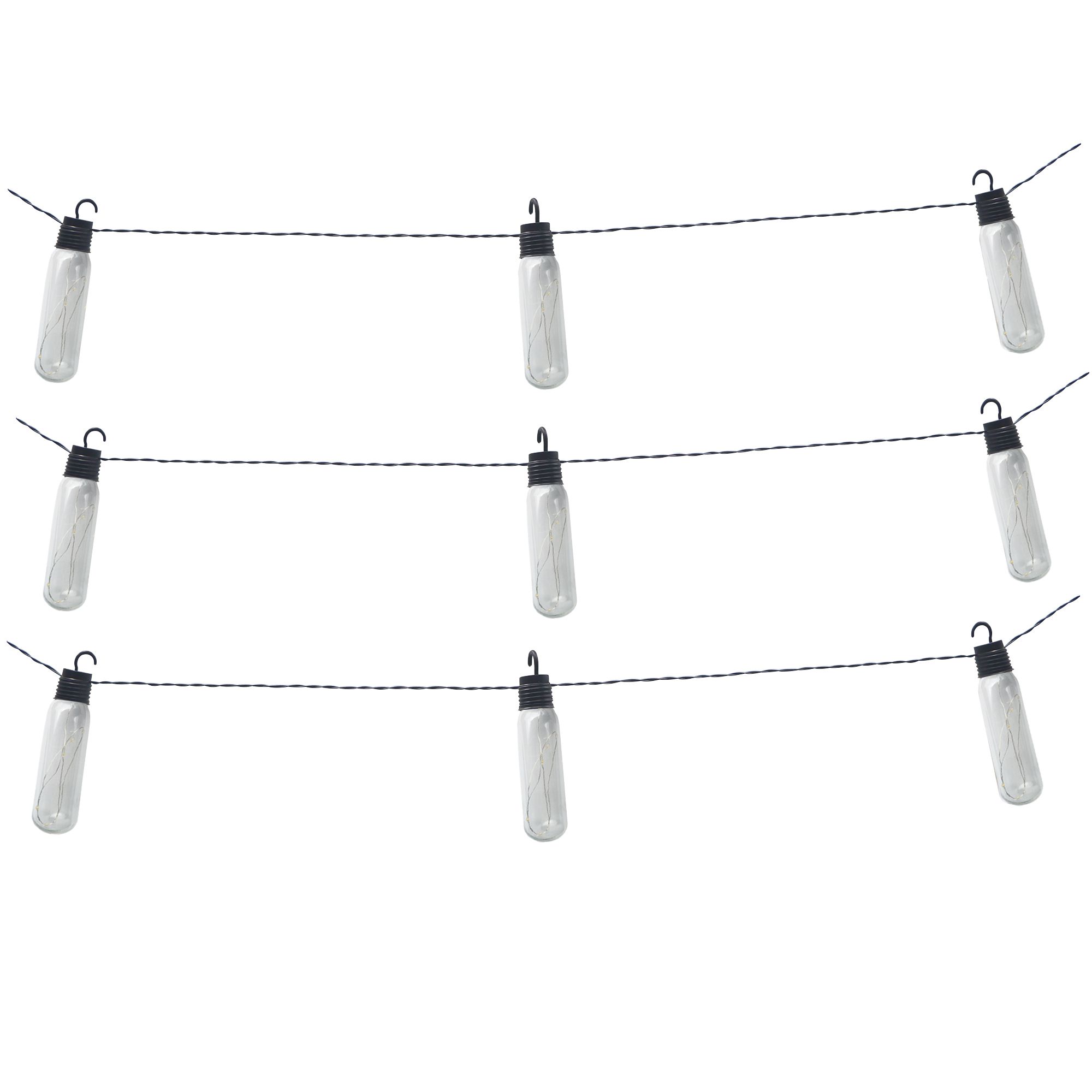 Alvares Bottle Solar-powered Warm white 10 Integrated LED Outdoor String lights