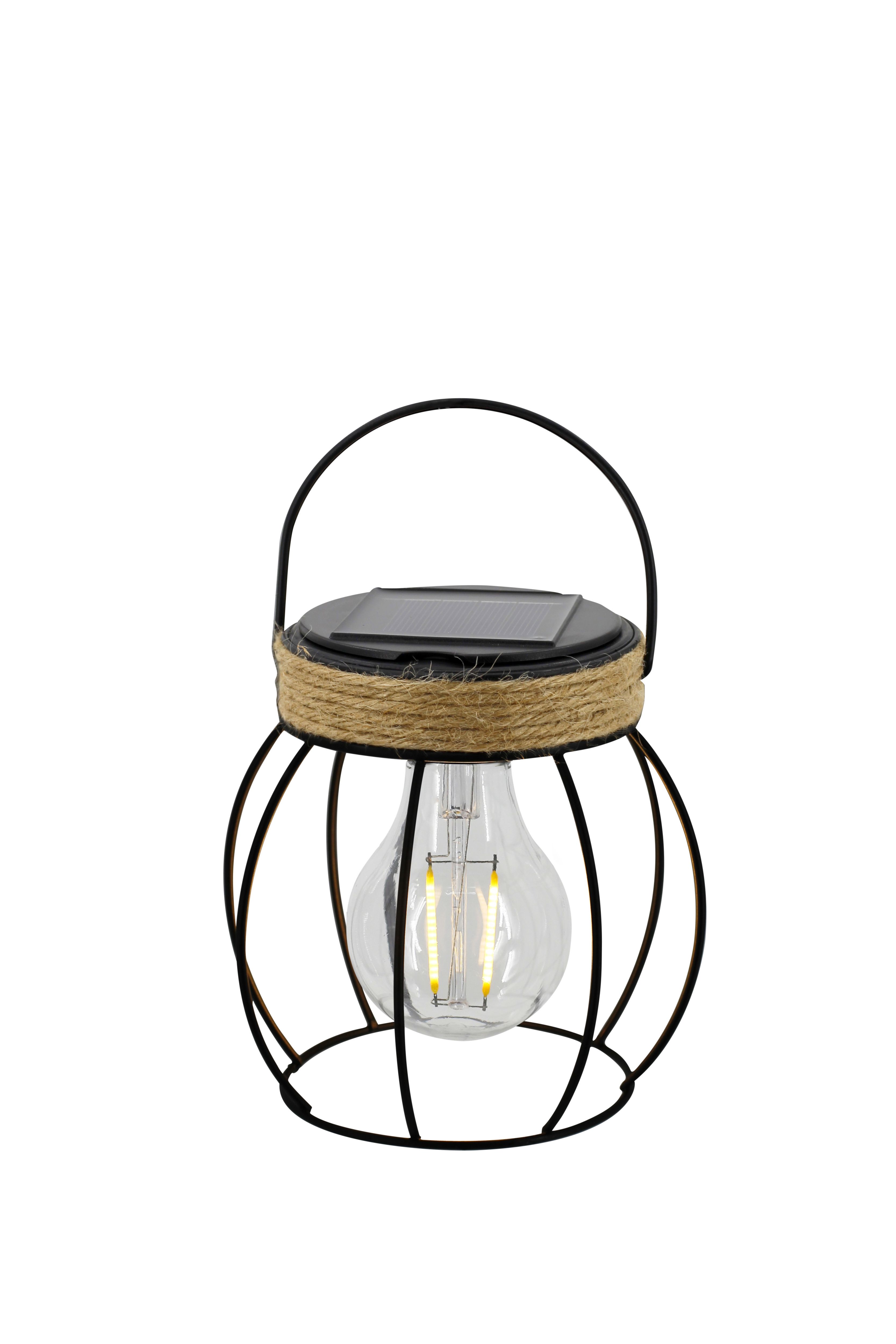 Amanpulo Black Solar-powered Integrated LED Outdoor Table lamp