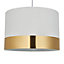 Amara Brushed White Lamp shade (D)30cm