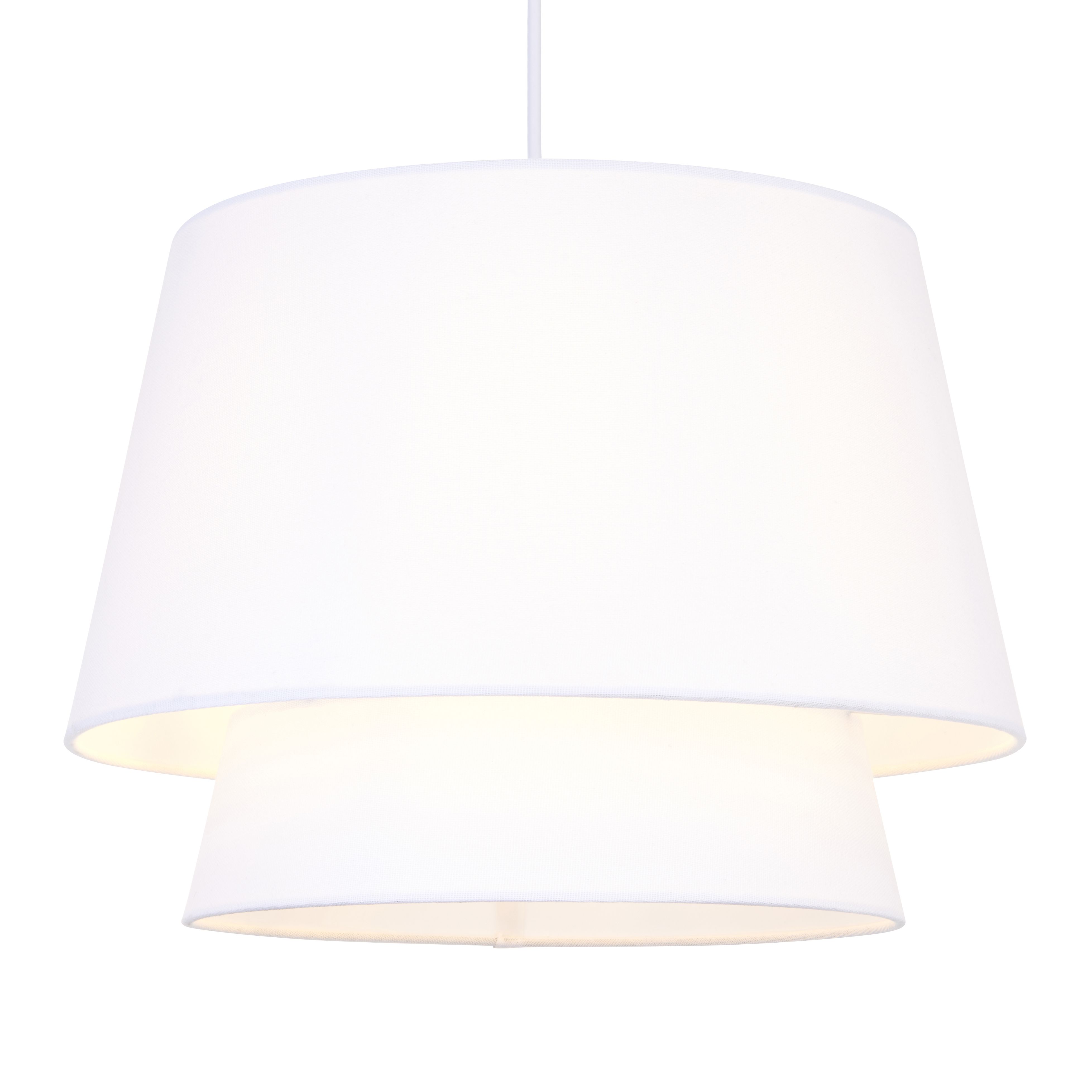 Ambra White Pendant ceiling light, (Dia)350mm