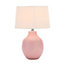Ananke Embossed ceramic Pink Table light
