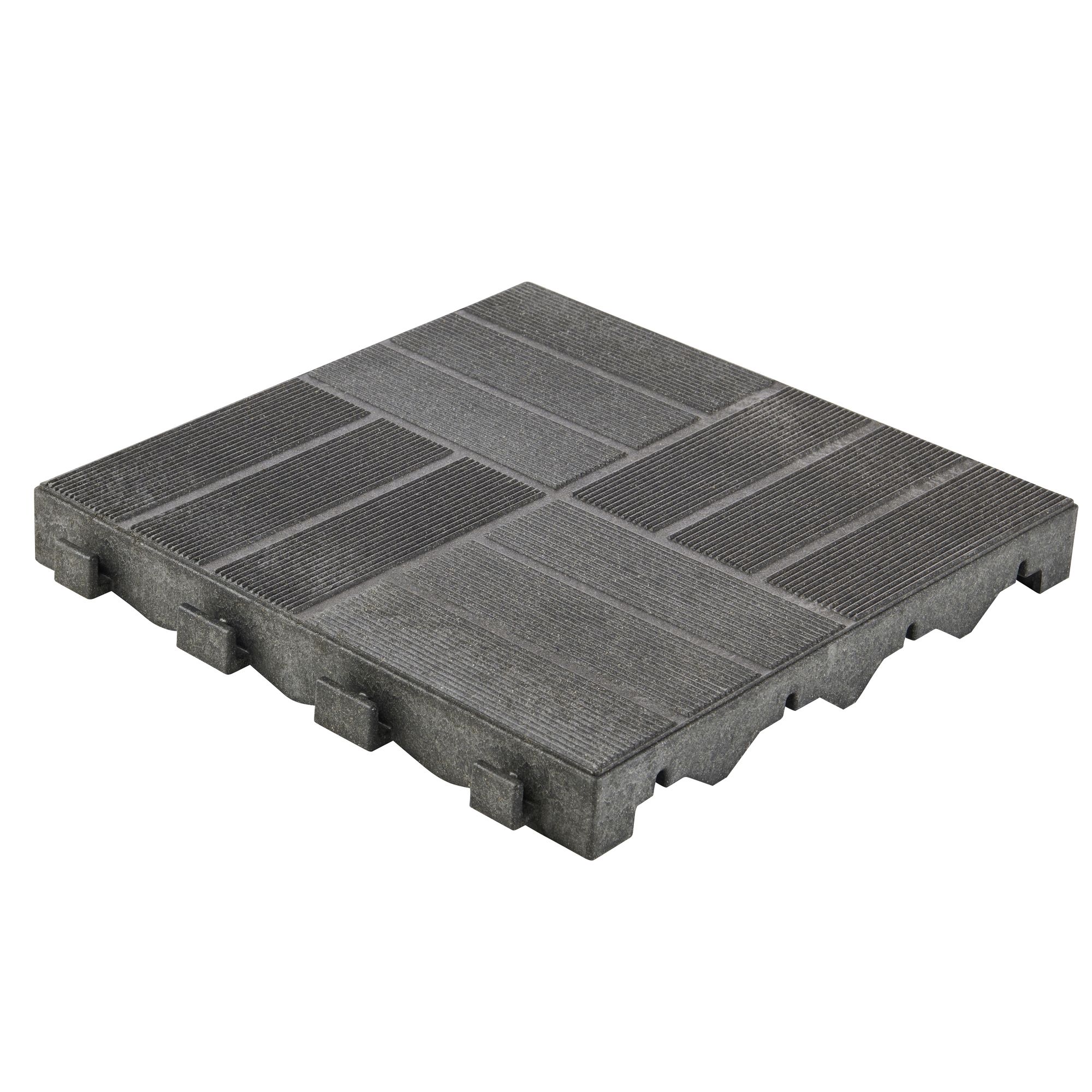 Angara Grey Composite Clippable deck tile (L)0.4m (W)400mm (T)45mm