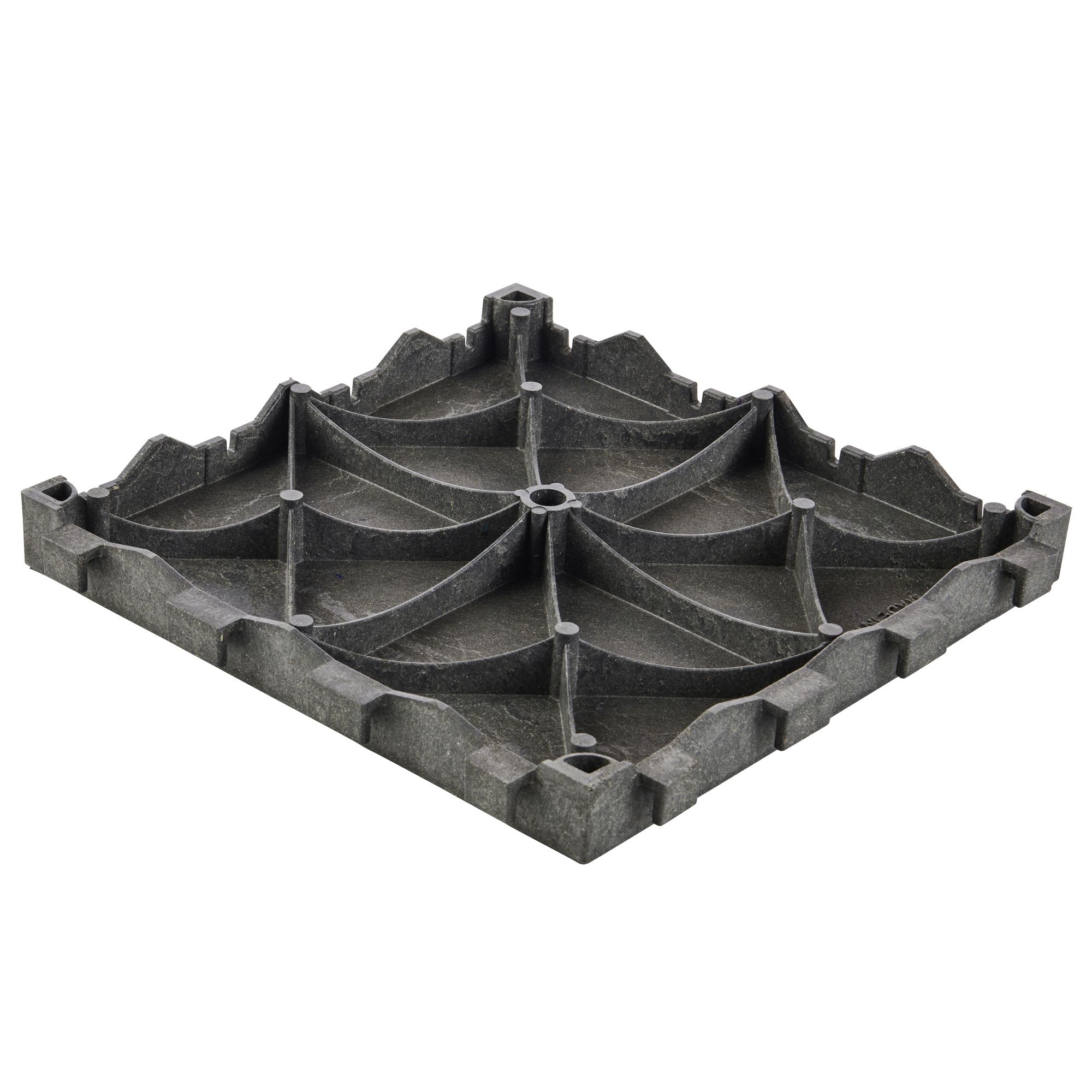 Angara Grey Composite Clippable deck tile (L)0.4m (W)400mm (T)45mm