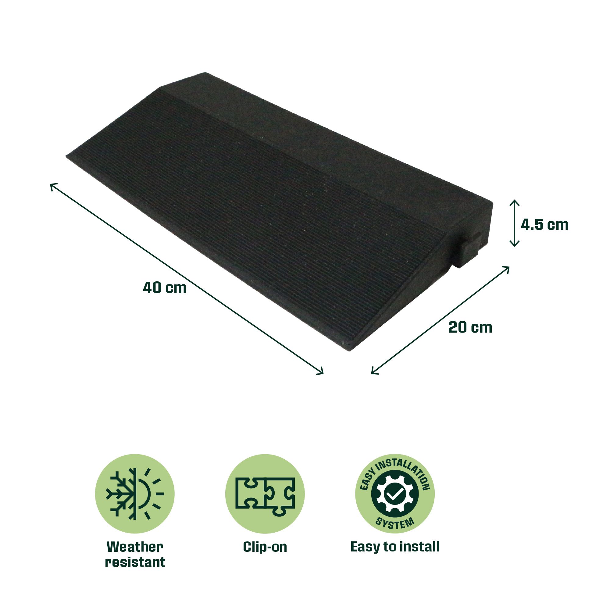 Angara Grey Composite Deck tile edge (W)200mm (T)45mm
