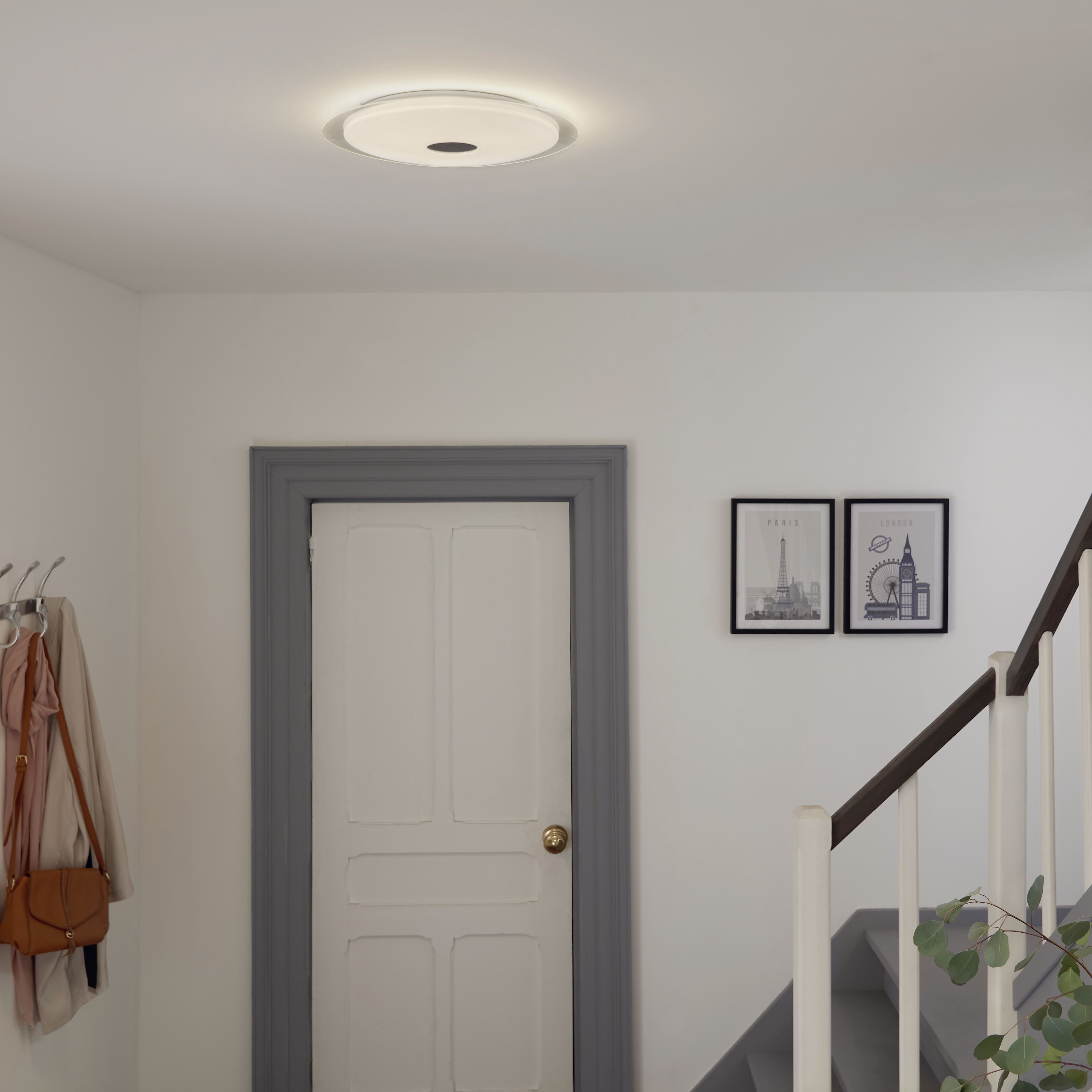 Aius brushed deals white ceiling light