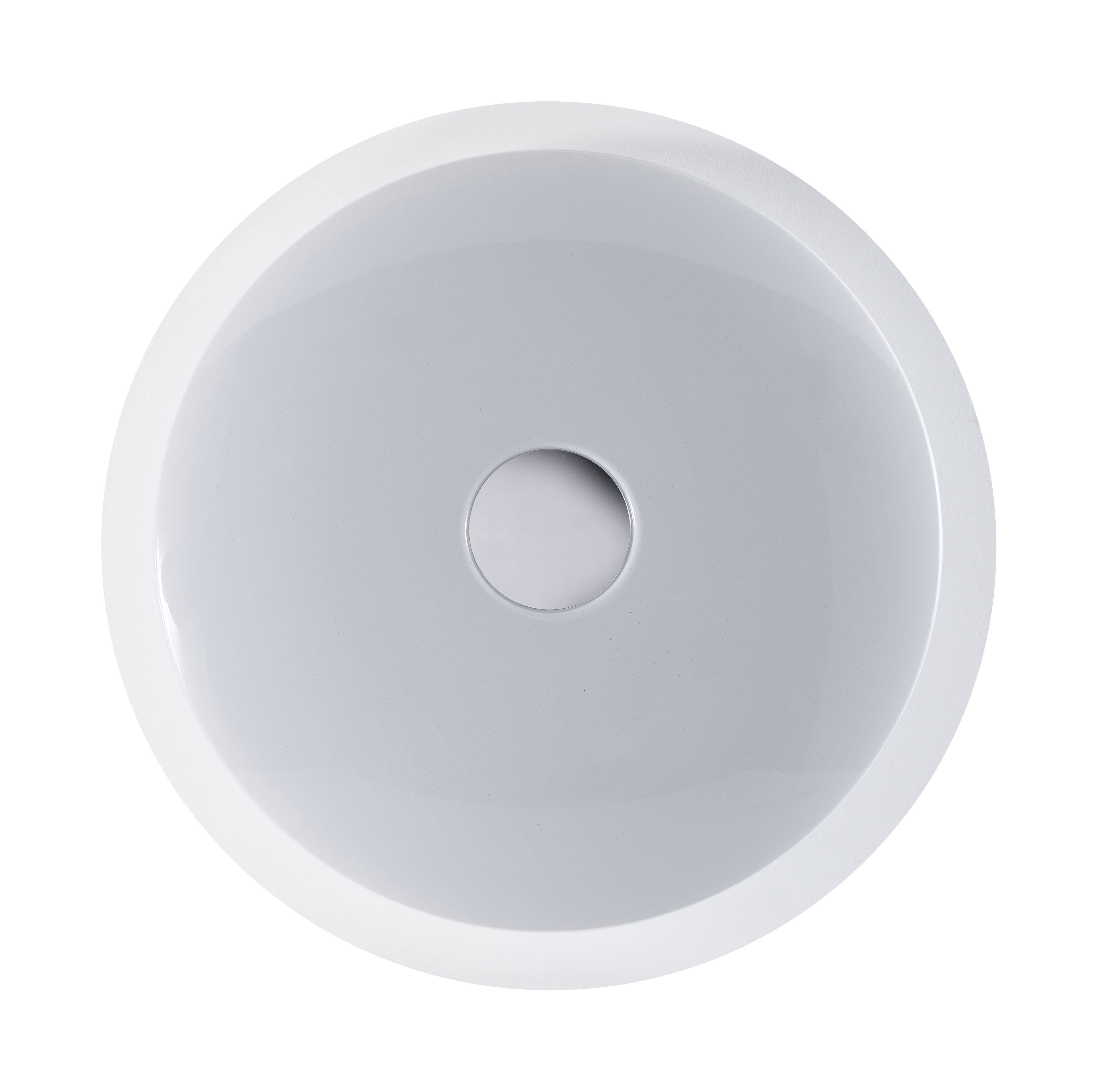 Angoon Round Metal & plastic White Glitter effect LED Ceiling light (Dia)57cm