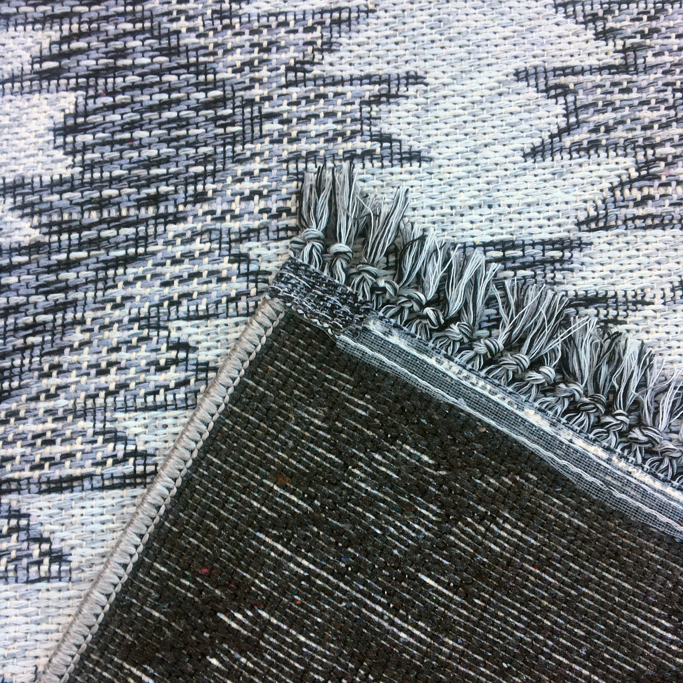Ankara Grey Aztec Woven effect Medium Runner, (L)180cm x (W)60cm