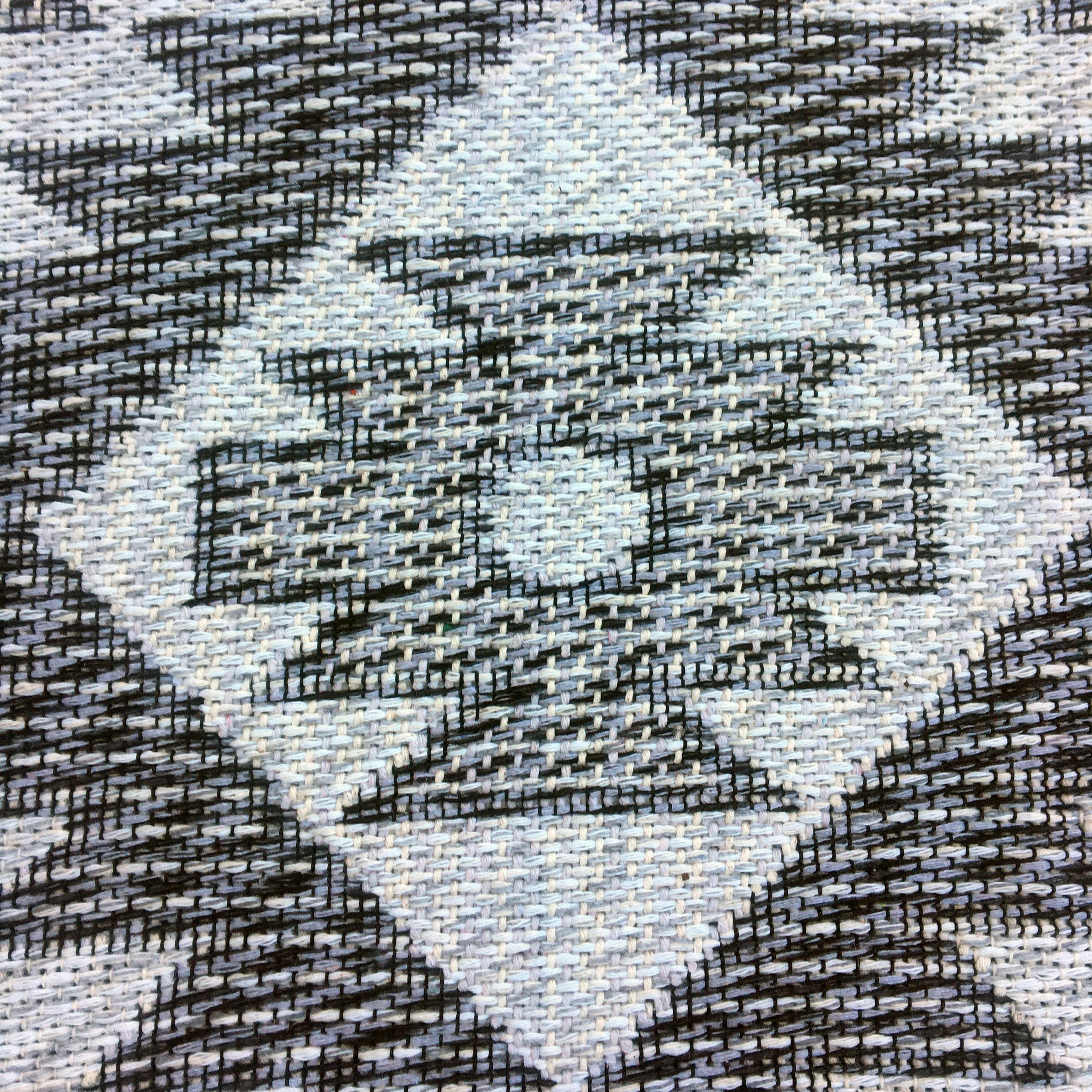 Ankara Grey Aztec Woven effect Medium Runner, (L)180cm x (W)60cm
