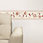 Annabell Cream & red Floral Border