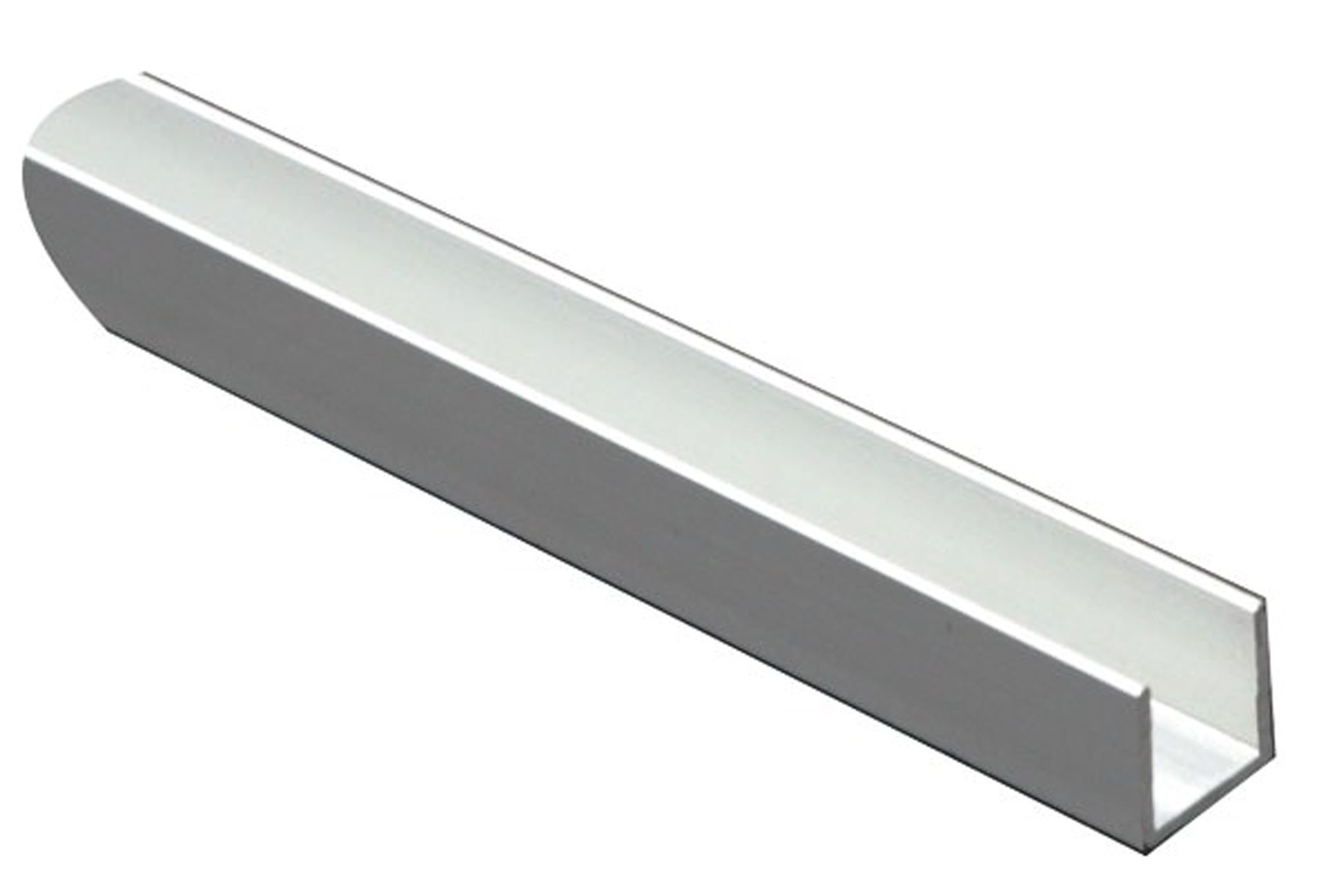 Anodised Aluminium Equal U-shaped Angle profile, (L)1m (W)20mm