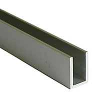 Anodised Aluminium U-shaped Channel, (L)1m (W)15mm