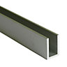 Anodised Aluminium U-shaped Channel, (L)1m (W)15mm