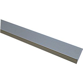 Anodised Aluminium Unequal L-shaped Angle profile, (L)1m (W)25mm