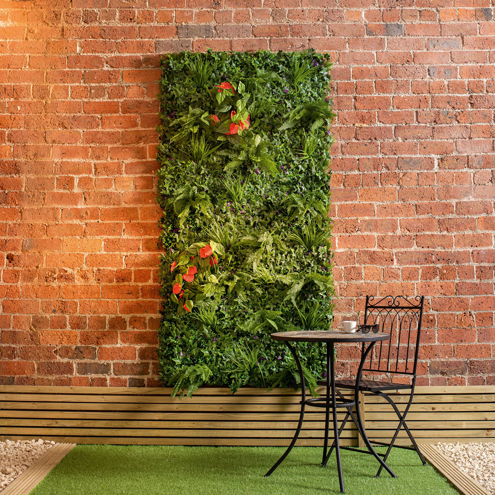 Anthurium Square Artificial plant wall, (H)1m (W)1m