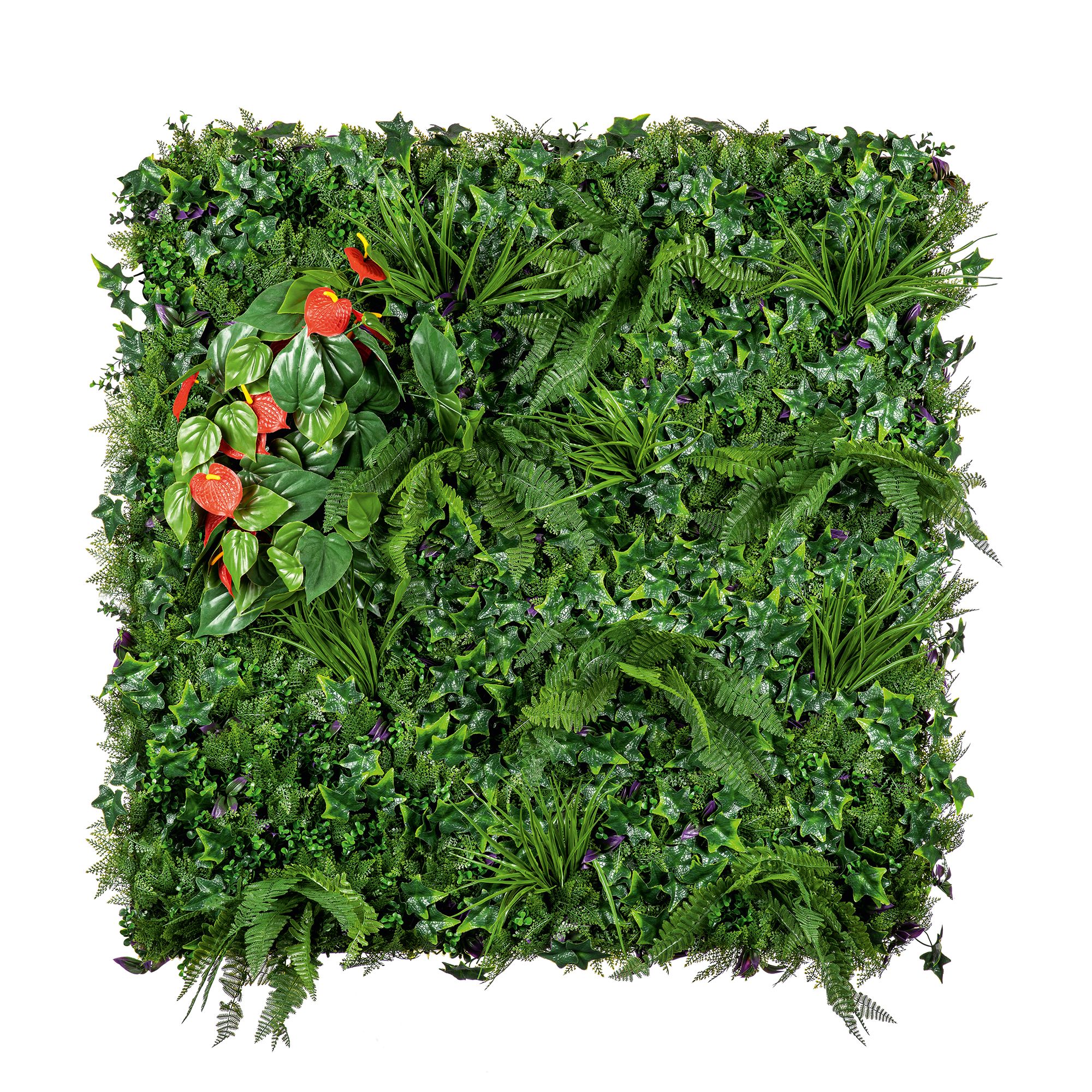 Anthurium Square Artificial plant wall, (H)1m (W)1m