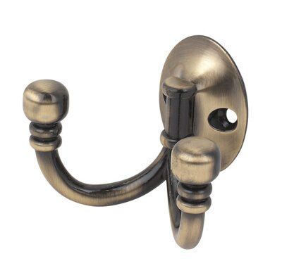 Antique Brass Ball End Double Coat Hooks – Homesmart