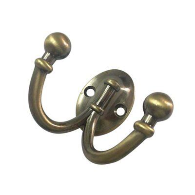 Antique brass effect Zinc alloy Double Hook