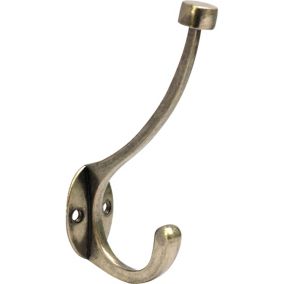 Antique iron effect Zinc alloy Double Hook
