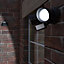 Anza Black Solar-powered 36 lamp Wall light