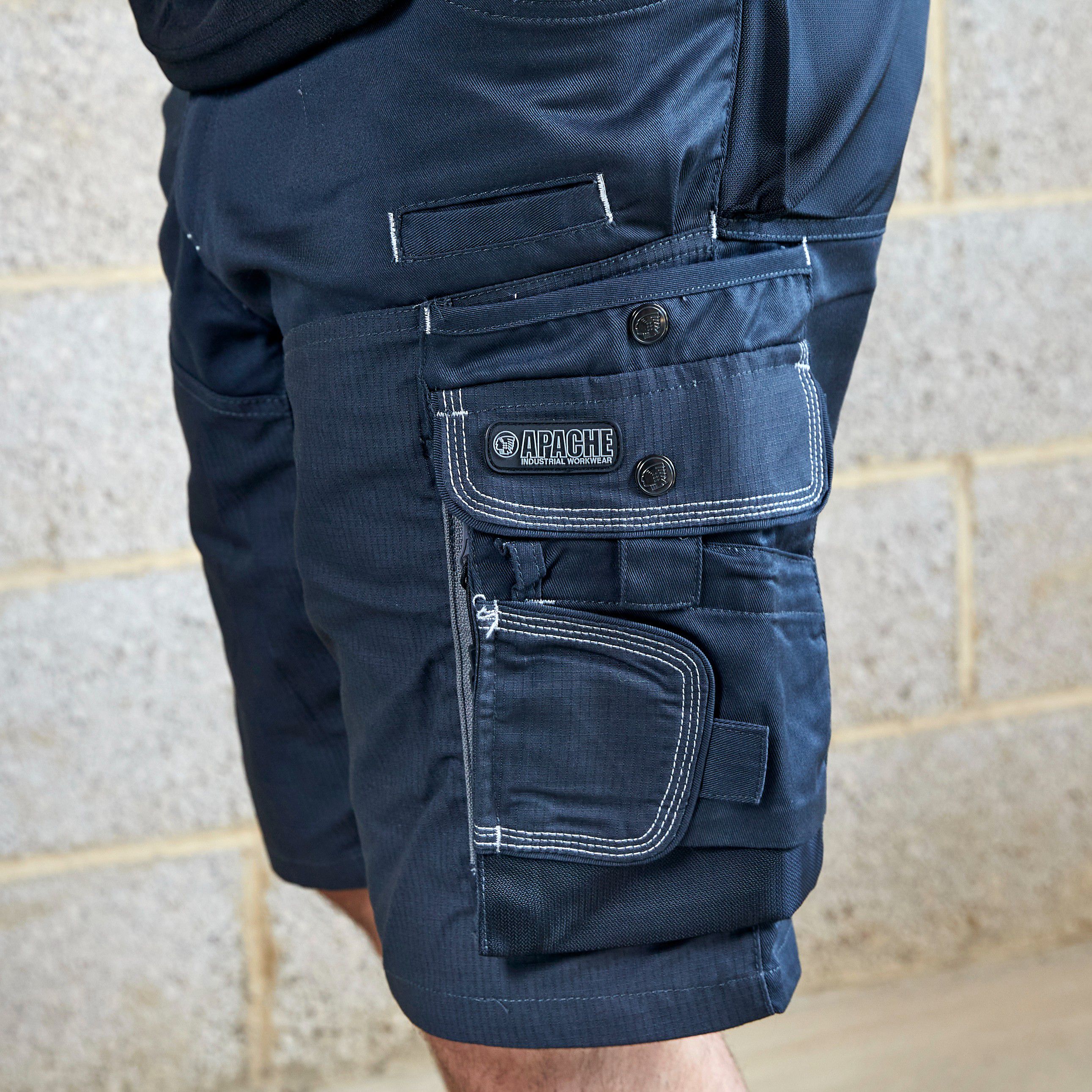 Apache Industrial Wear ATS Cargo Grey Men's Shorts W32"