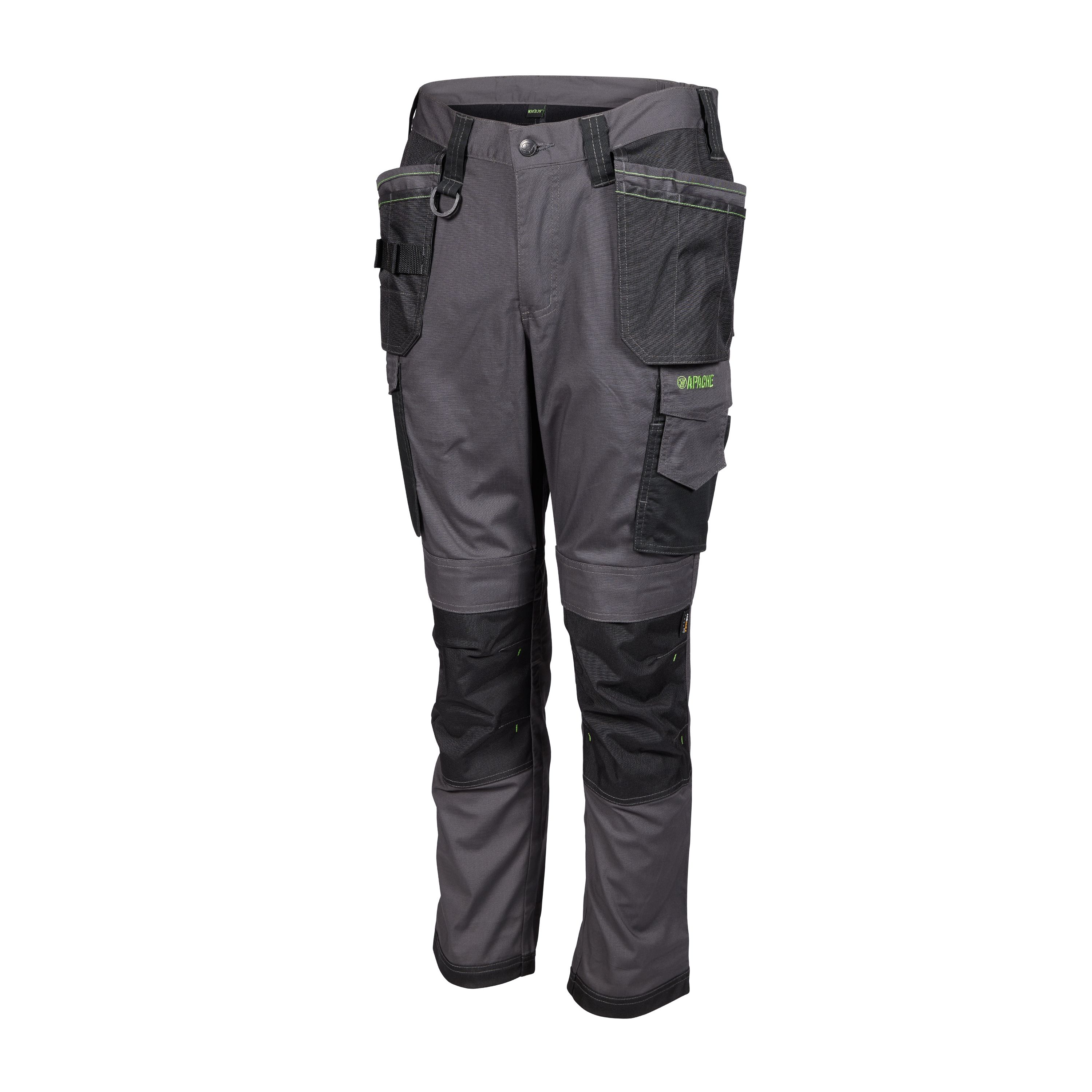 Apache Sudbury Grey & black Men's Holster pocket trousers, W38" L31"