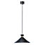 Apennin Matt Black Pendant ceiling light, (Dia)350mm