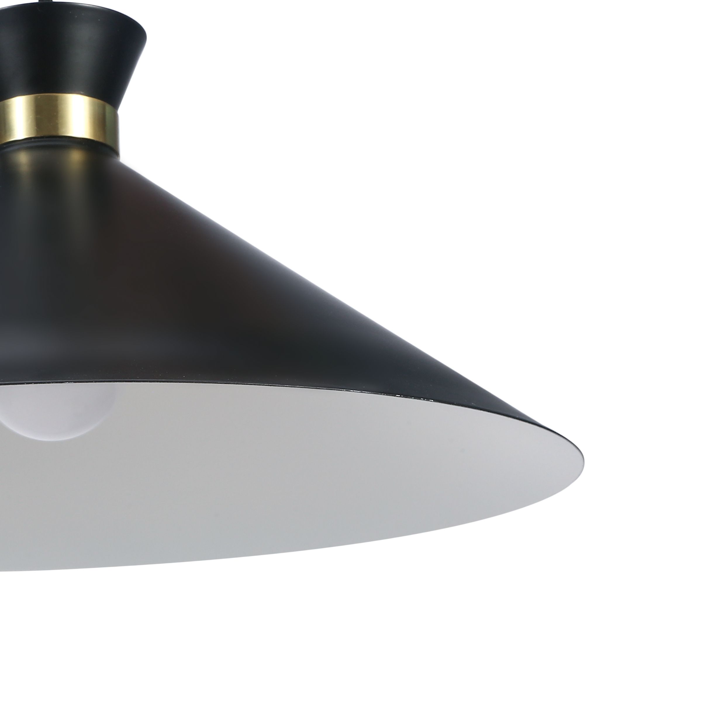 Apennin Matt Black Pendant ceiling light, (Dia)350mm