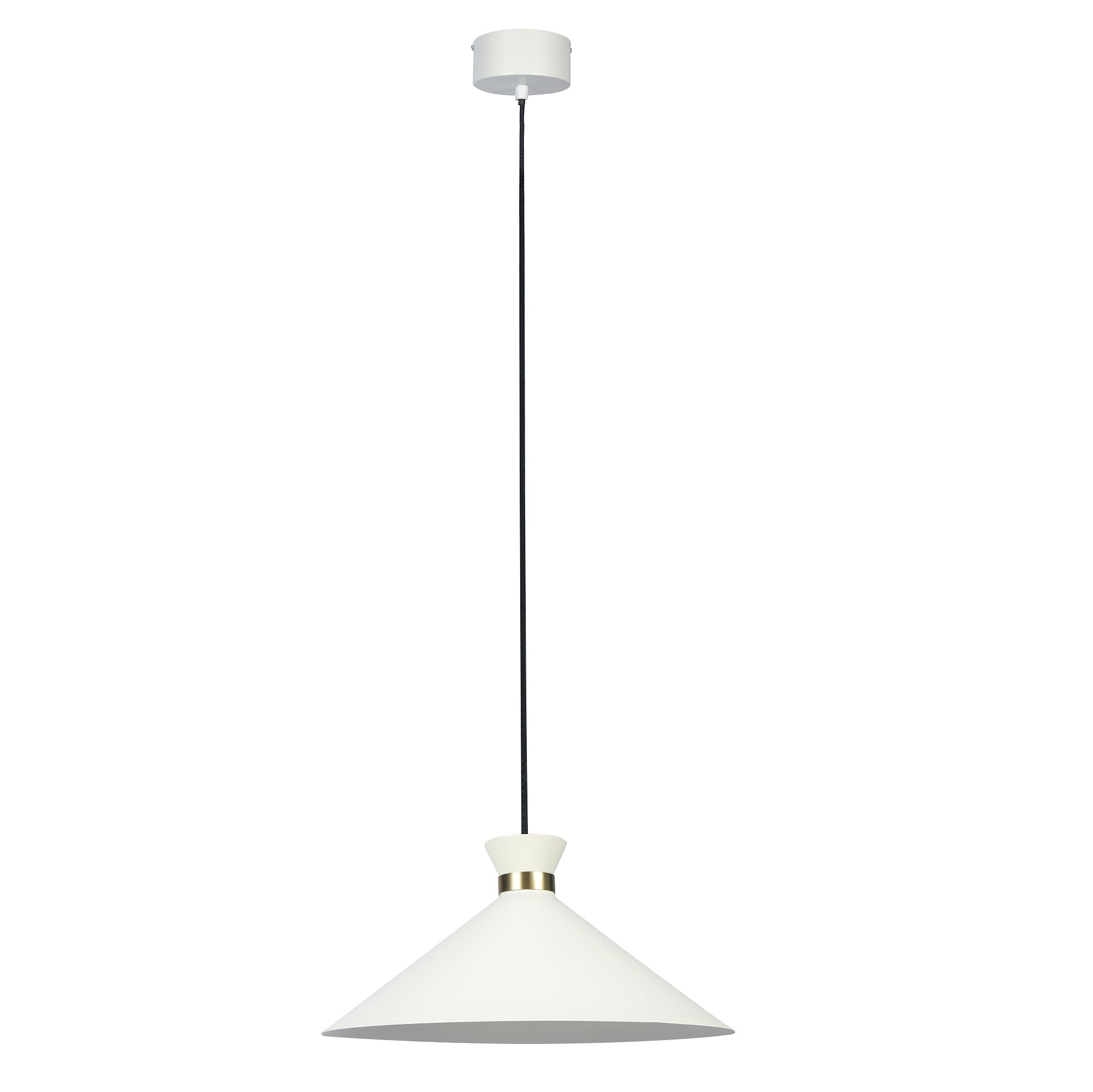 Apennin Matt Cream Pendant ceiling light, (Dia)350mm