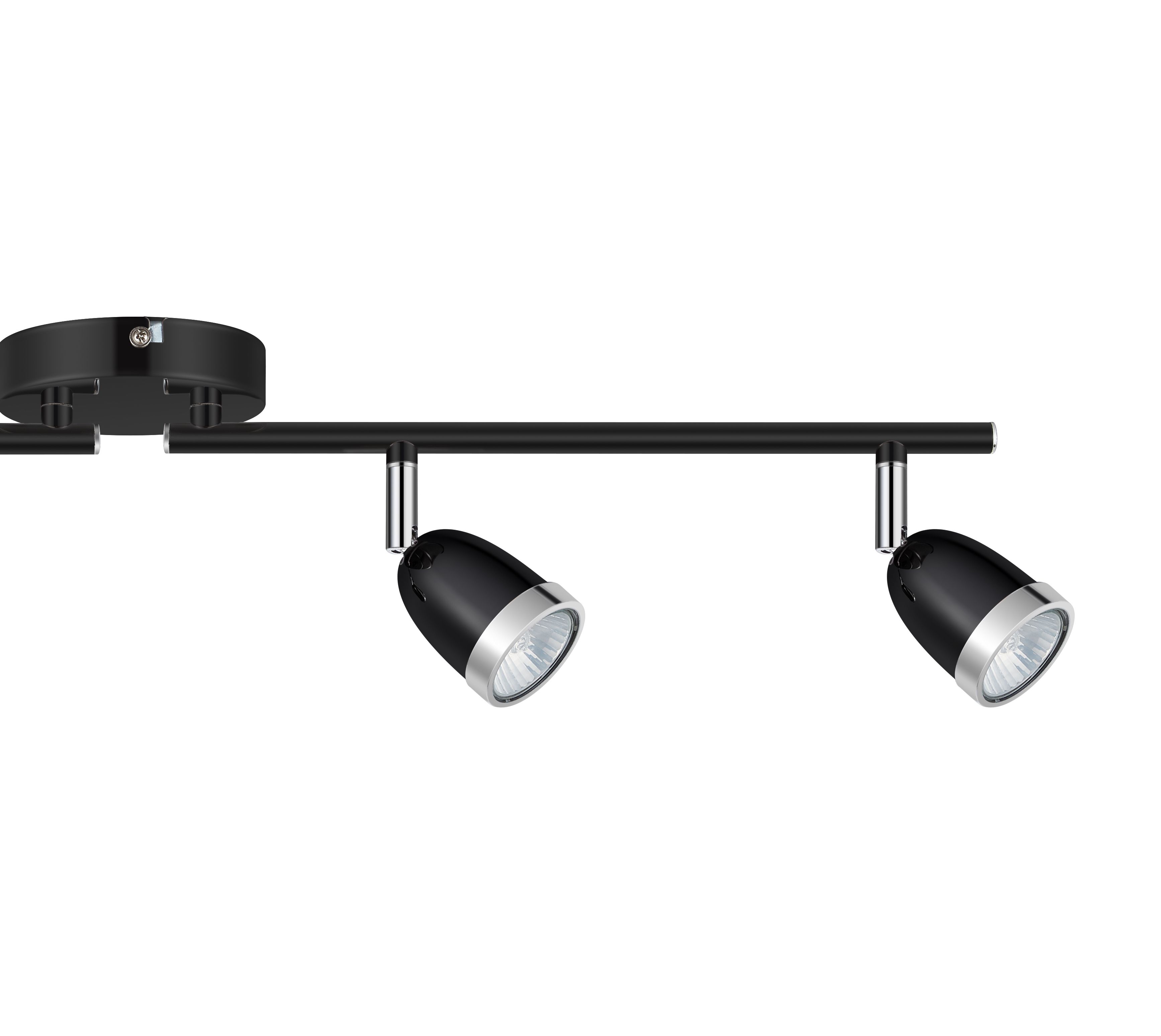 Apheliotes Tube Black & chrome 4 Light Spotlight