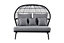 Apolima Steel grey Rattan effect Daybed
