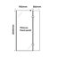 Aquadry Cassien Chrome Clear Fixed Walk-in Front & pivot return panel (H)200cm (W)70cm