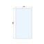 Aquadry Cassien Matt Black Rectangular Wet room glass screen kit & Ceiling-mounted bar (H)200cm (W)110cm