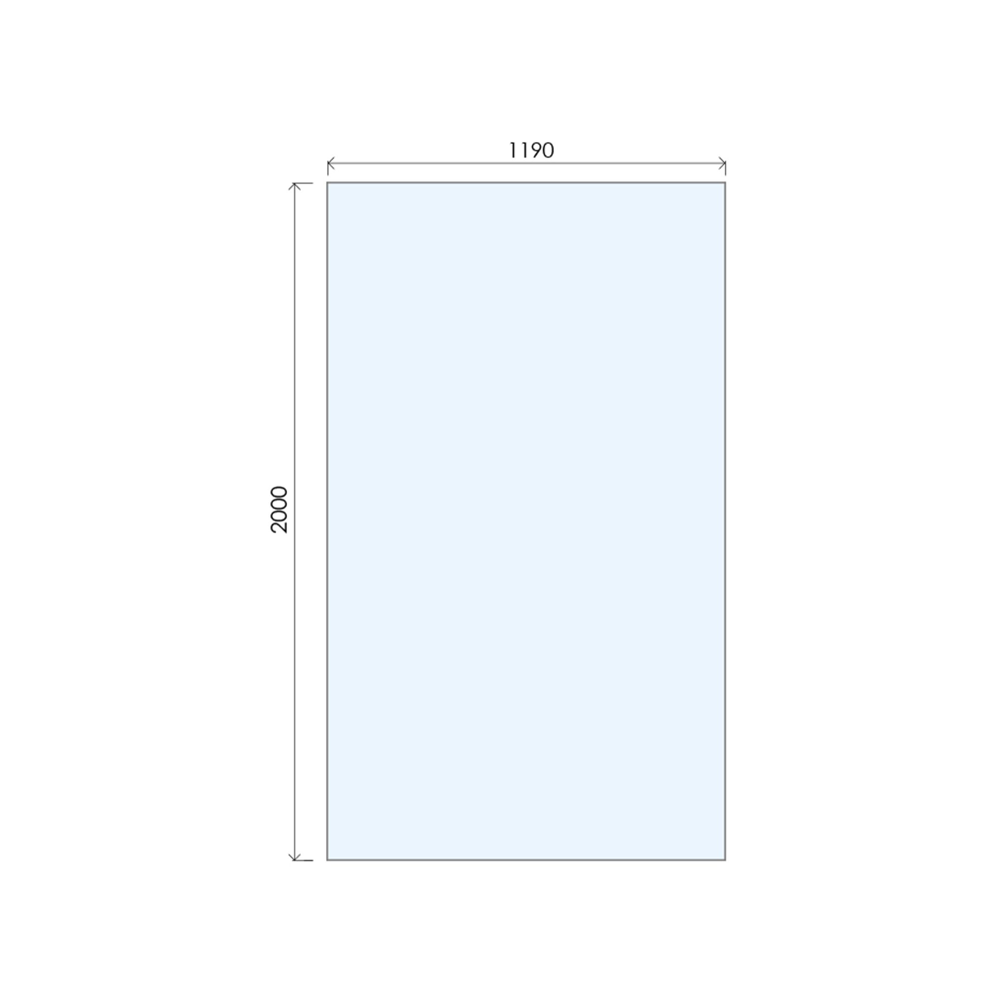 Aquadry Cassien Matt Black Rectangular Wet room glass screen kit & Ceiling-mounted bar (H)200cm (W)120cm