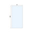 Aquadry Cassien Matt Black Rectangular Wet room glass screen kit & Wall-mounted bar (H)200cm (W)100cm