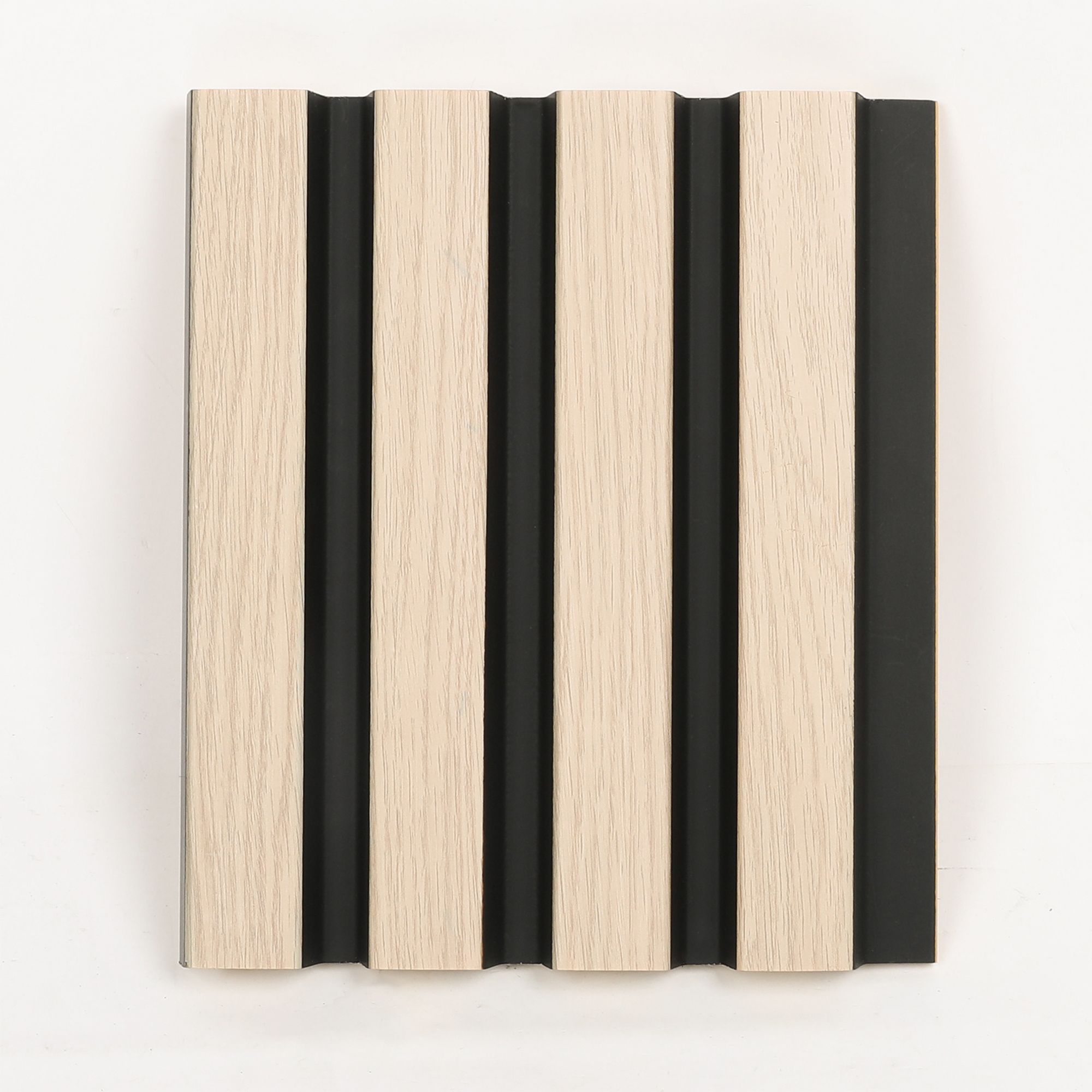 Aquadry Laminate Tongue & groove Bathroom Decorative panel (H)2400mm (W)170mm - Matt Black Slatted Oak effect