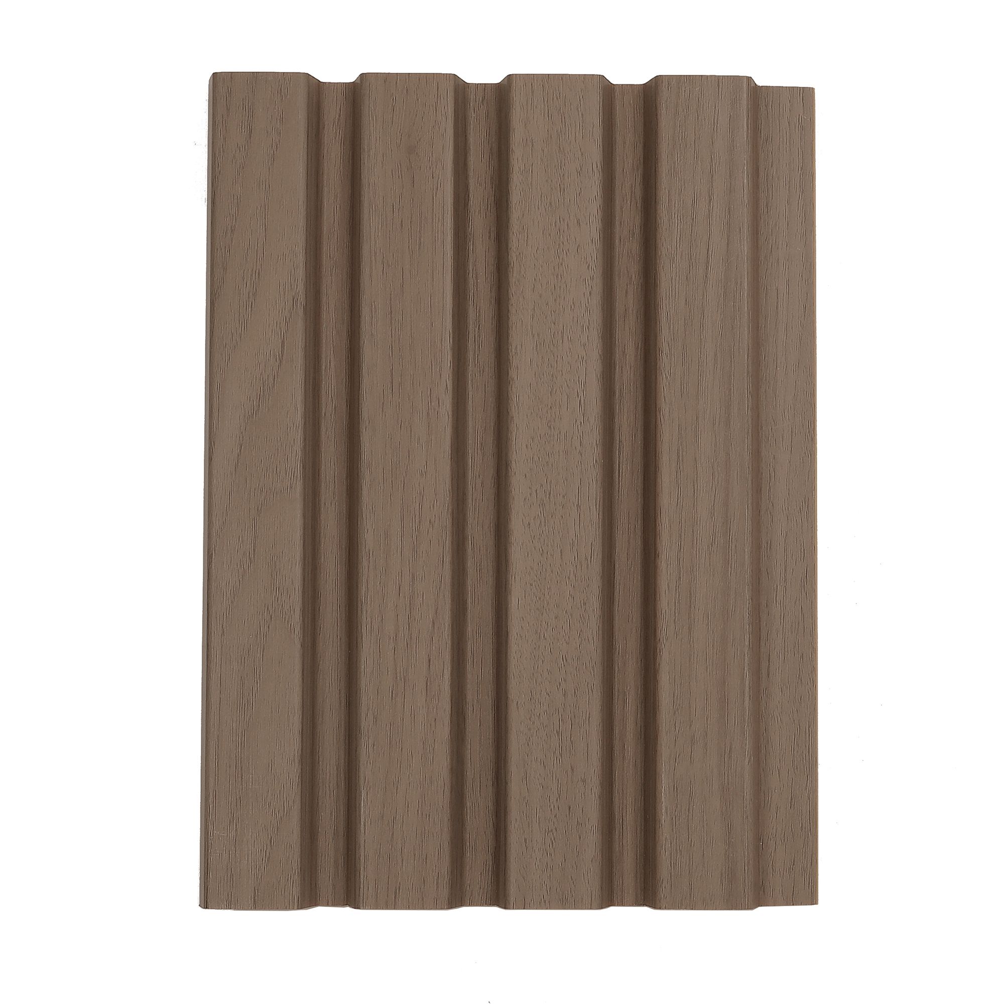 Aquadry Laminate Tongue & groove Bathroom Decorative panel (H)2400mm (W)170mm - Matt Slatted Walnut effect