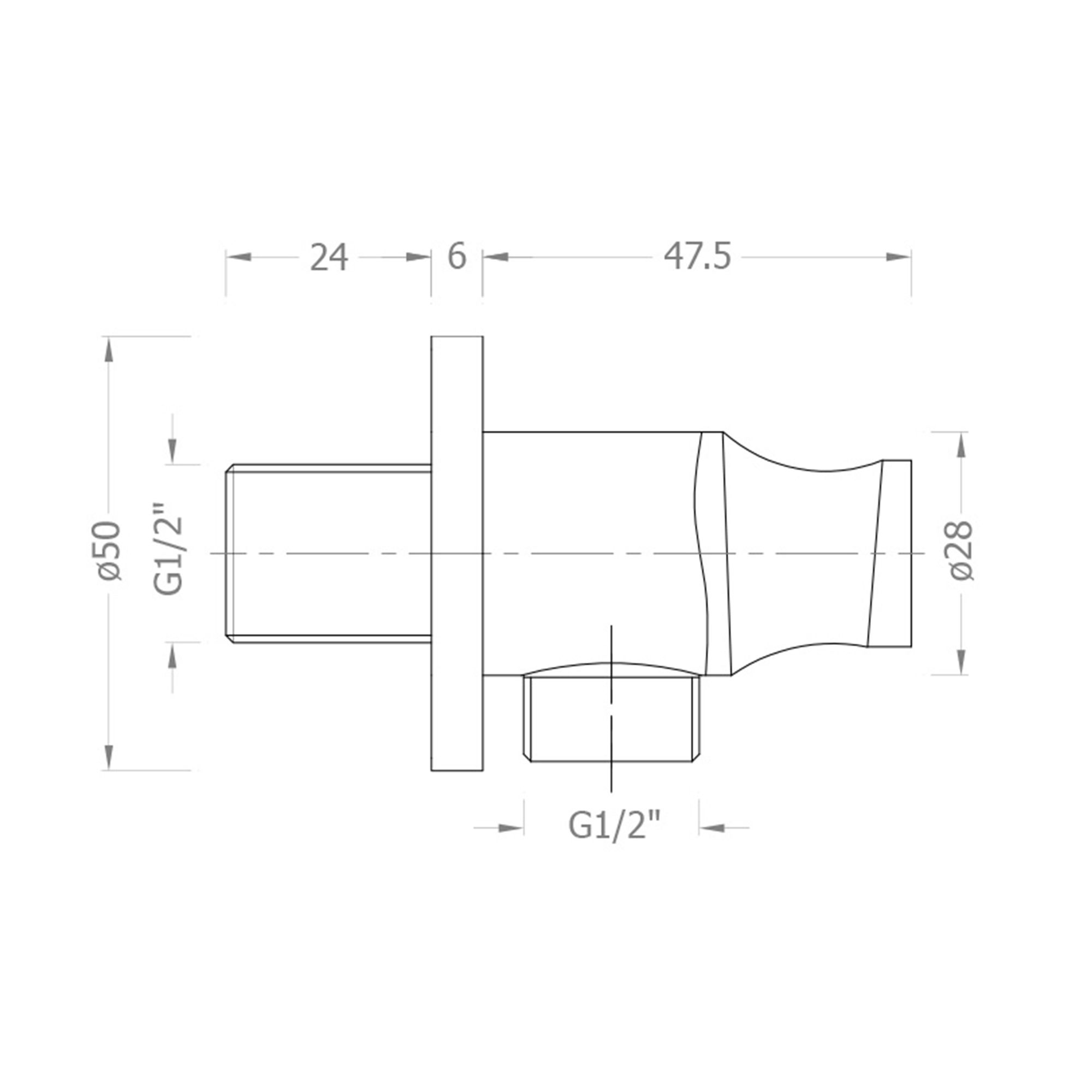 Aquadry Oria Brushed Bronze effect Wall outlet & holder