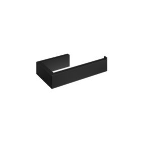 Aquadry Oria Matt Brushed Black Wall-mounted Toilet roll holder (H)50mm (W)95mm
