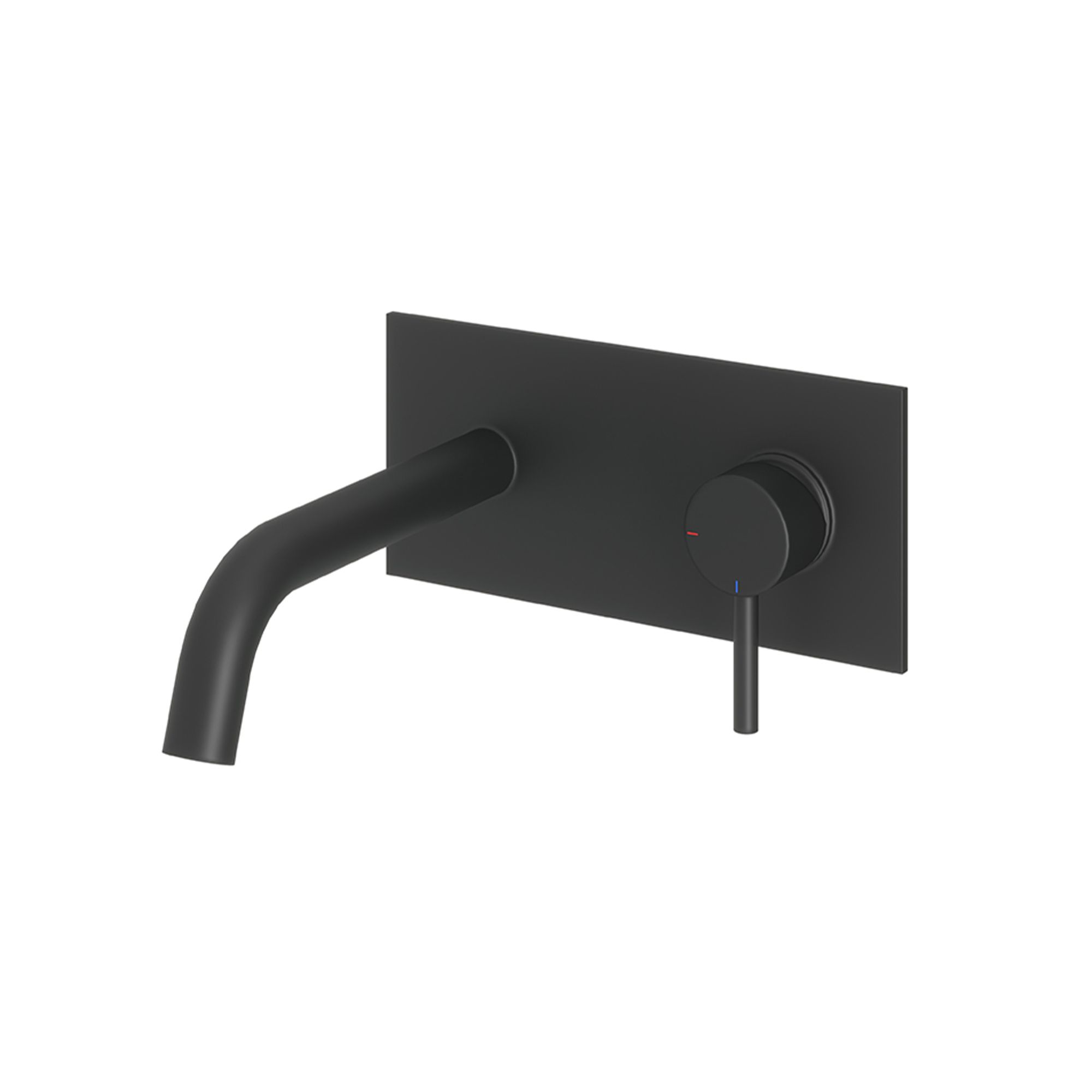 Aquadry Oria Standard Matt Black Round Wall-mounted Wall Tap