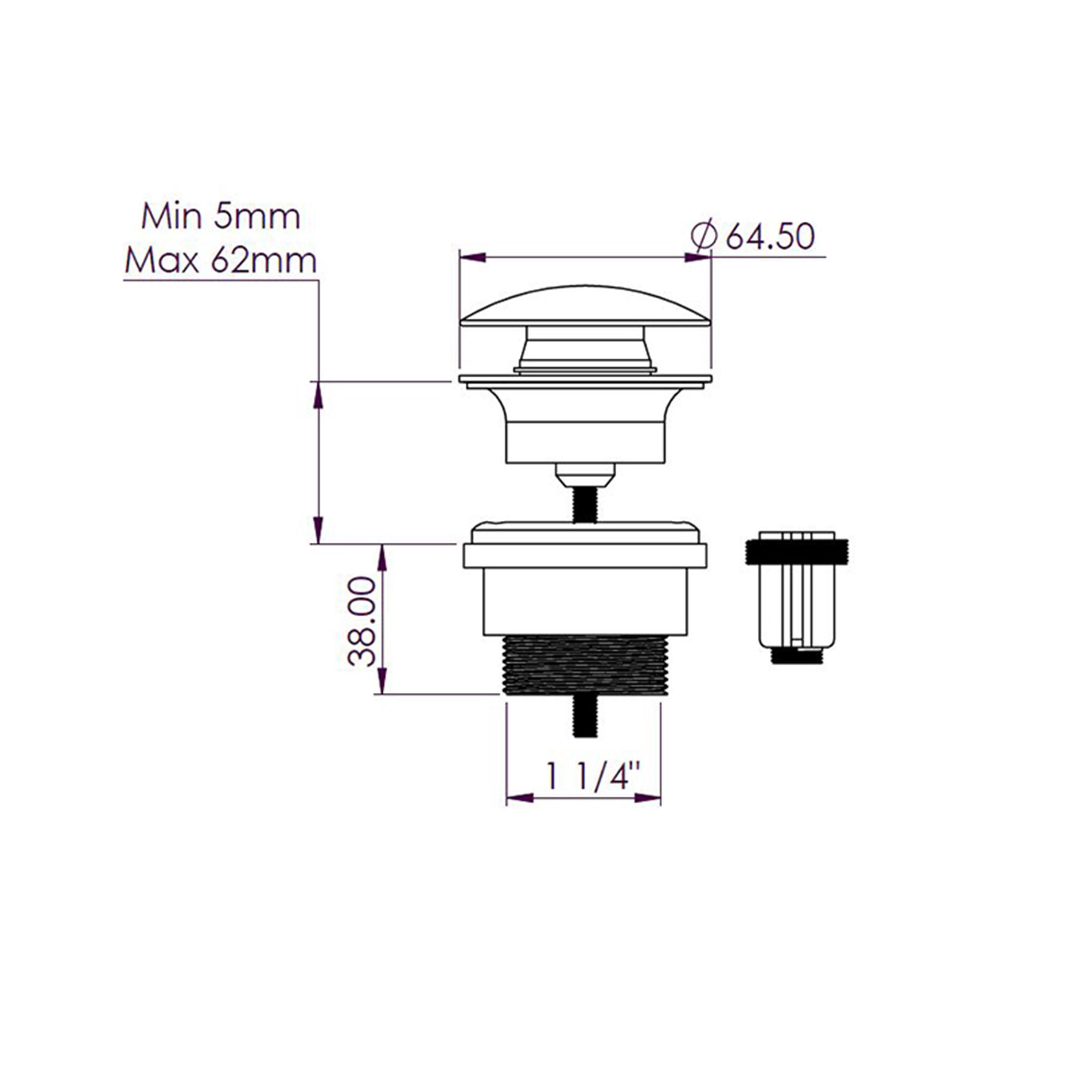 Aquadry Oria Tall Chrome effect Sink Mono mixer Tap