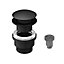 Aquadry Oria Tall Matt Black Round Deck-mounted Sink or worktop Tap