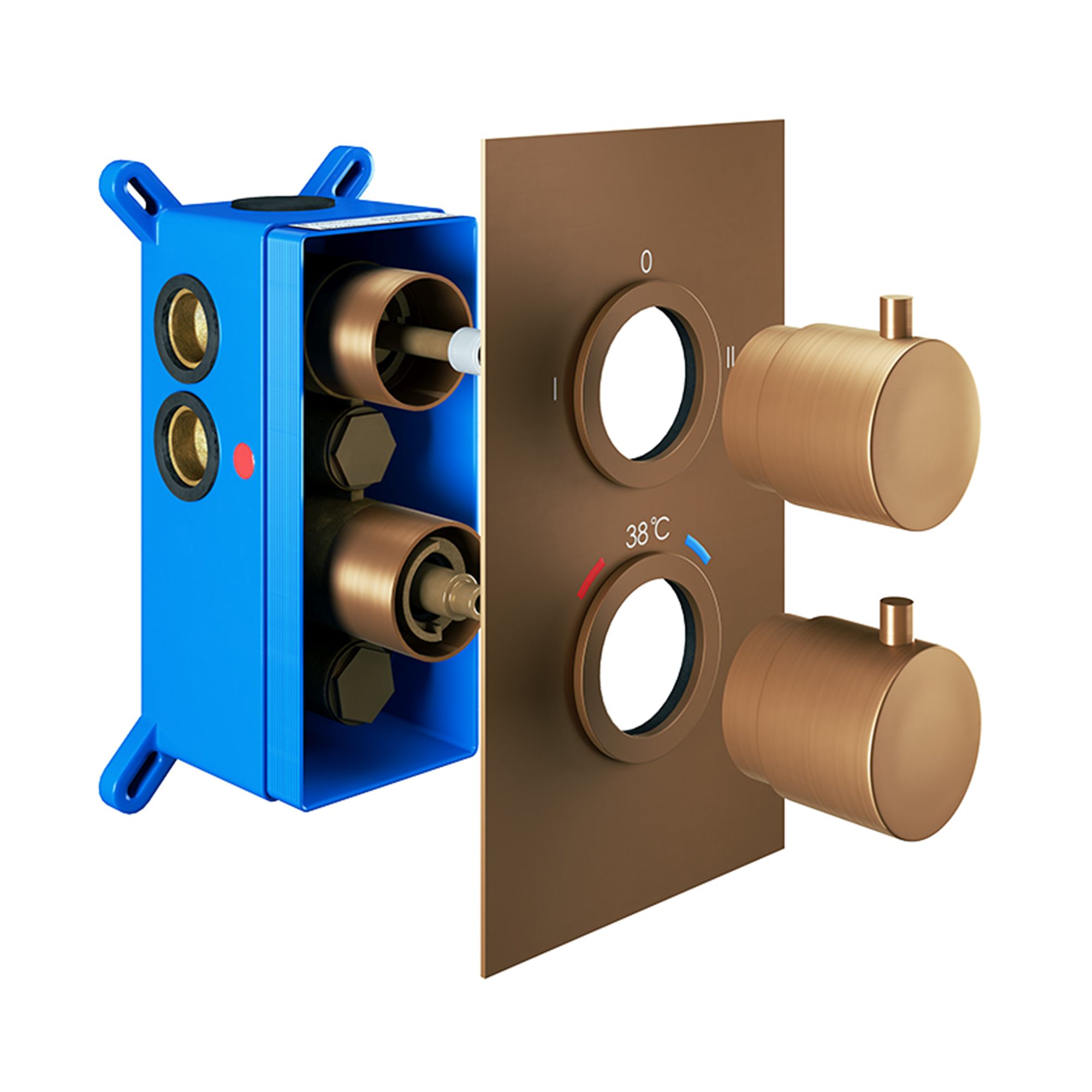 Aquadry Oria ½ turn Bronze effect Diverter Shower mixer