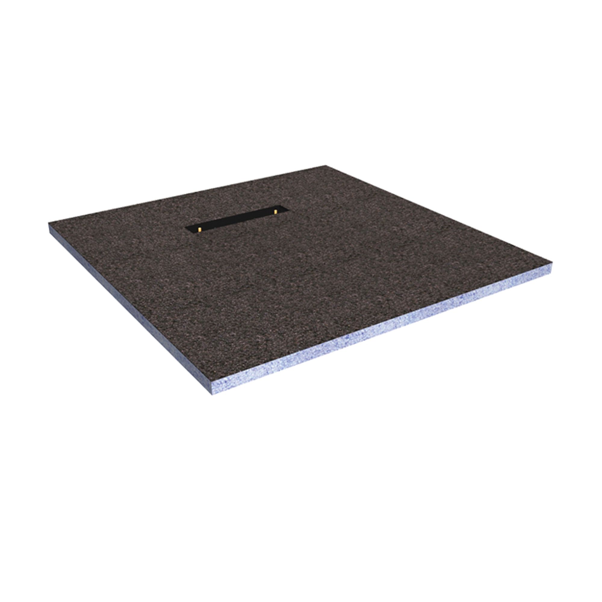 Aquadry Square End drain Shower tray (L)90cm (W)90cm (H)3cm