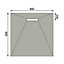 Aquadry Square End drain Shower tray (L)90cm (W)90cm (H)3cm