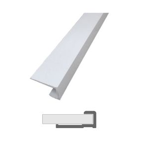 Aquadry White 1 sided Shower Wall panel kit (L)2400mm