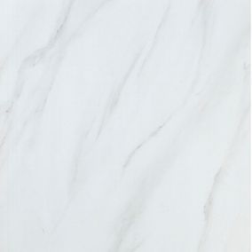 Aquadry White Marble effect 1 sided Shower Wall panel kit (L)2400mm (W)1000mm (T)10mm