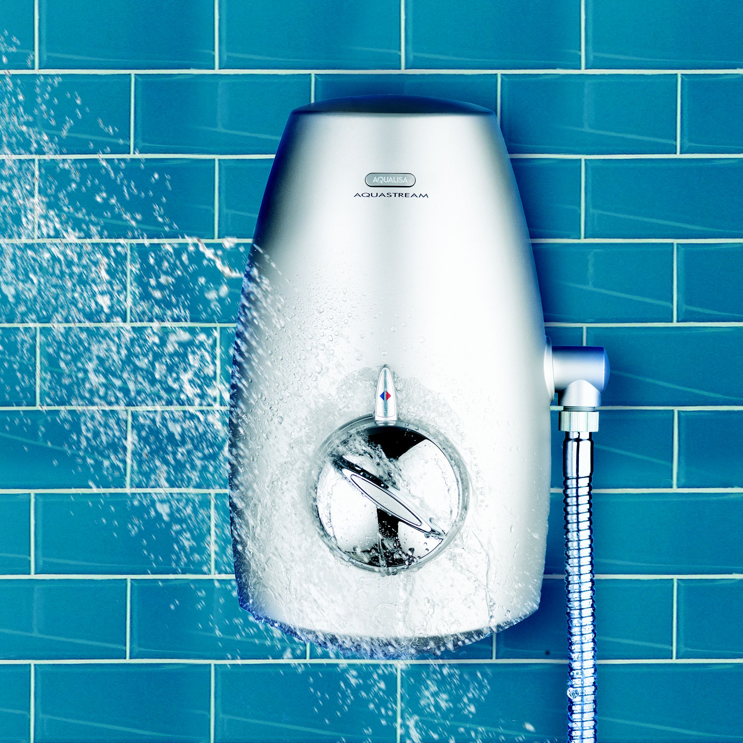 Aqualisa Aquastream Chrome effect Rear fed Thermostatic Mixer Shower