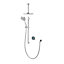 Aqualisa Optic Q Concealed valve Gravity-pumped Smart Digital mixer Shower with Adjustable & Ceiling-fixed head