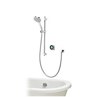 Aqualisa Optic Q Concealed valve Gravity-pumped Smart Digital mixer Shower with overflow bath filler & Adjustable head